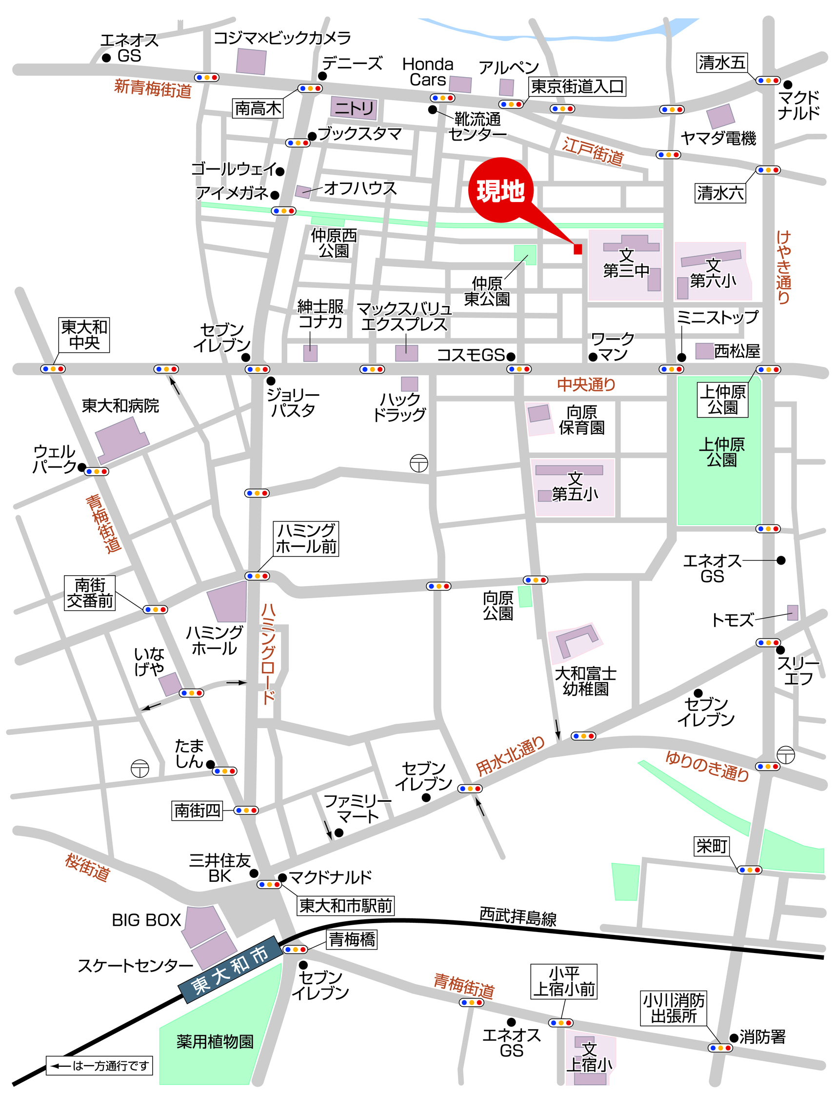 新築分譲住宅　全２棟　東大和市仲原２丁目　終了いたしました。マップ