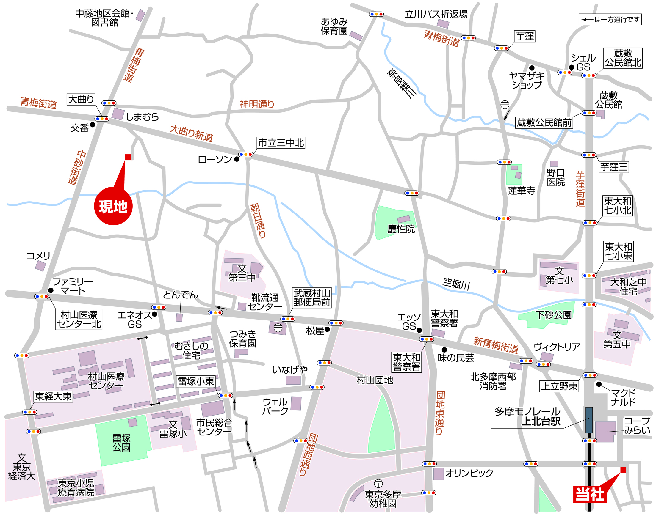 宅地分譲　１区画　武蔵村山市神明　終了いたしましたマップ