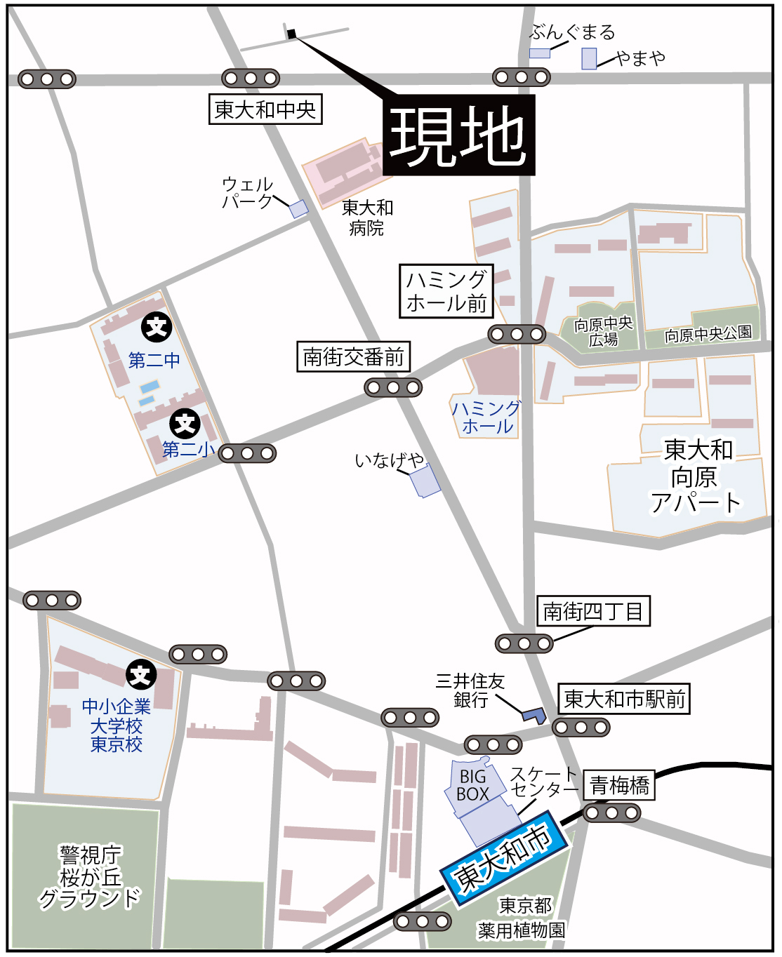 東大和市中央21期1区画　新築分譲住宅 おかげ様で終了致しましたマップ