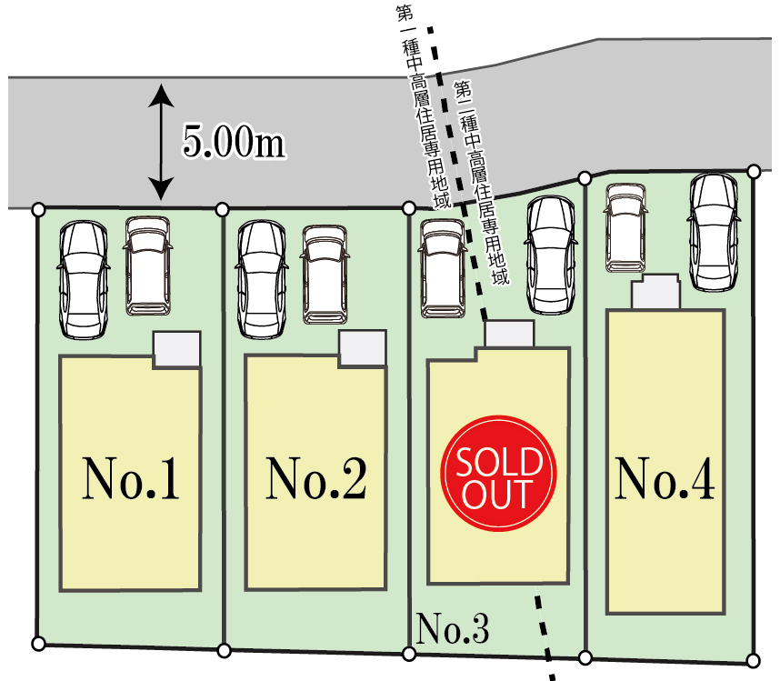 東大和市立野3丁目 新築分譲住宅 ４区画 4,980万円～