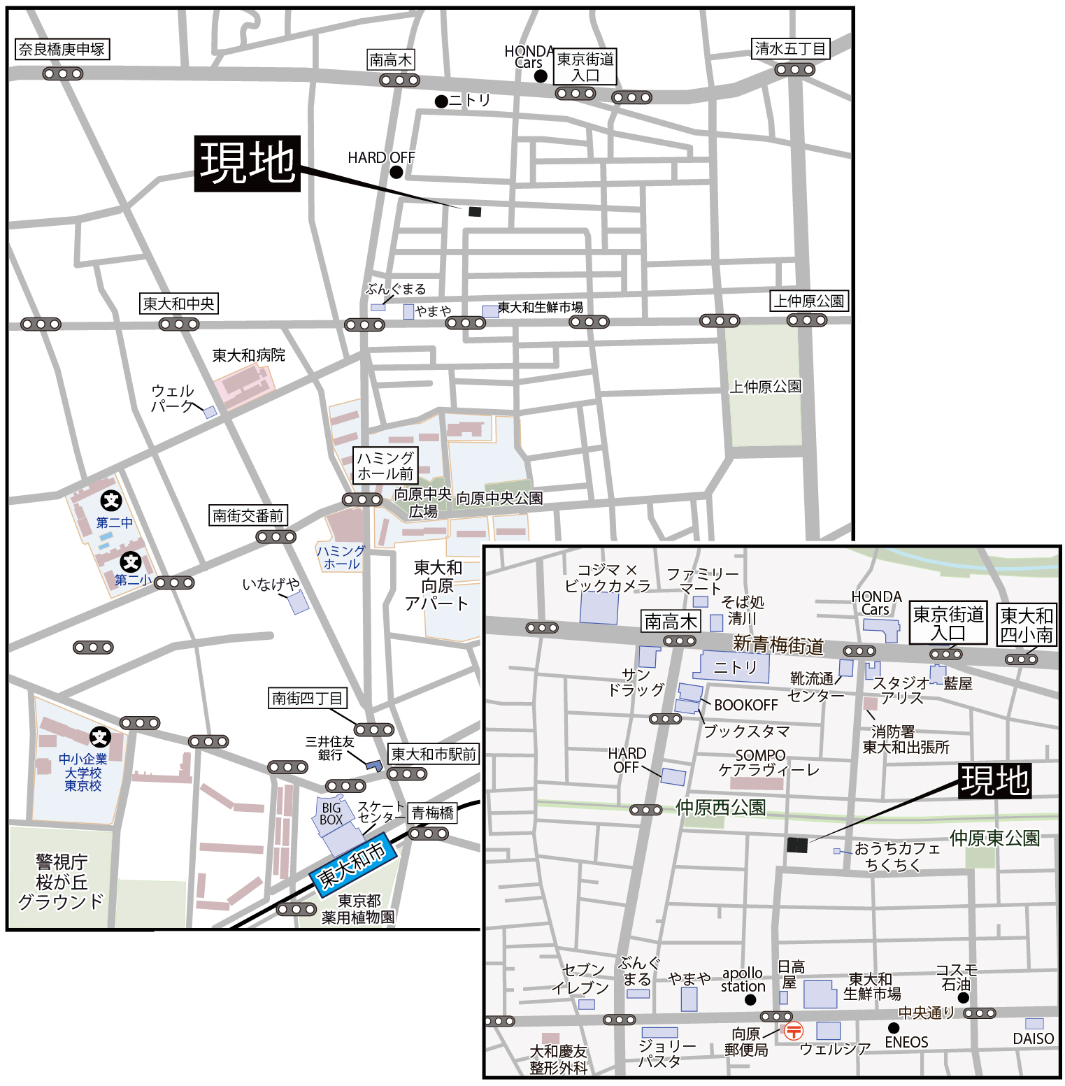 東大和市仲原23期2区画 建築条件無し売地 2,930万～マップ