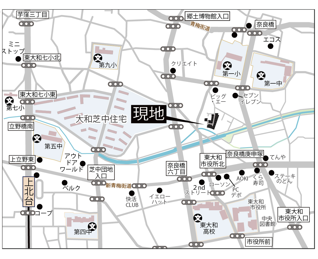 東大和市奈良橋21期１８区画１４号棟　4,880万円(税込)　好評発売中マップ